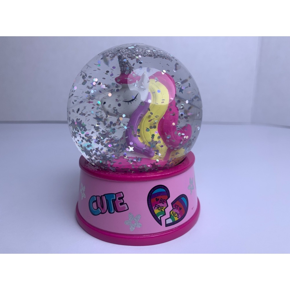Y2K Unicorn Snow Globe Glitter Kidcore Cute Best Friends Decor Preloved